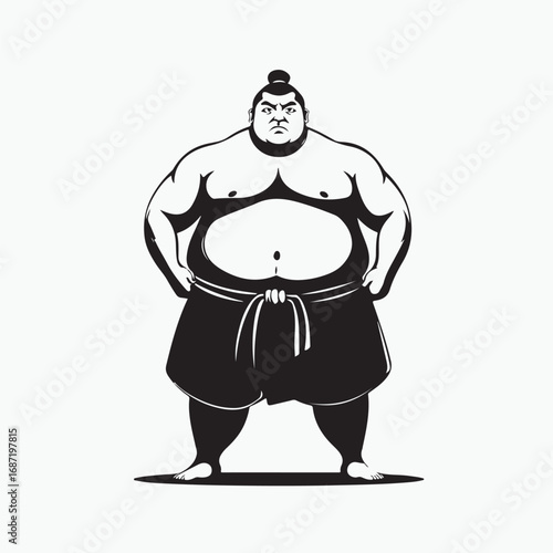 sumo athlete cartoon vector
