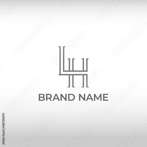 luxury letter LH logo vector