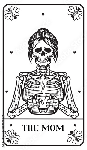 "Mystical Tarot Card Illustrations Bundle – Vintage Skeleton & Occult Designs"
