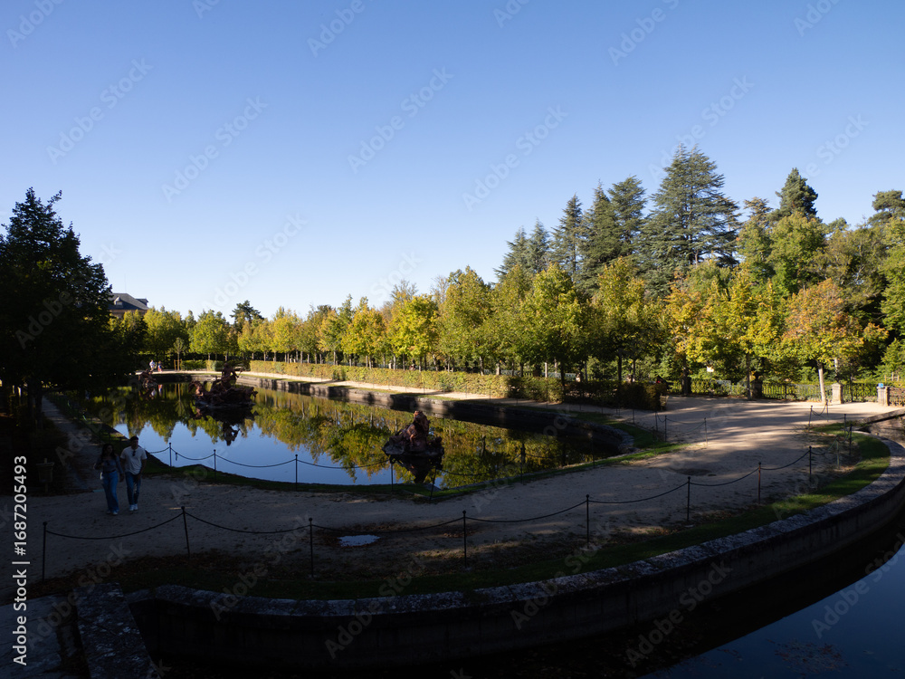 Fototapeta premium Jardines del Palacio Real de La Granja de San Ildefonso, La Granja de San Ildefonso, Segovia, Castilla y León, España