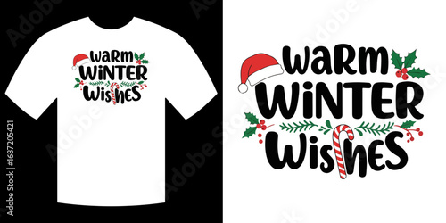 Set of Four Christmas Designs: Jingle Bells, Candy Canes, and "Warm Winter Wishes"

