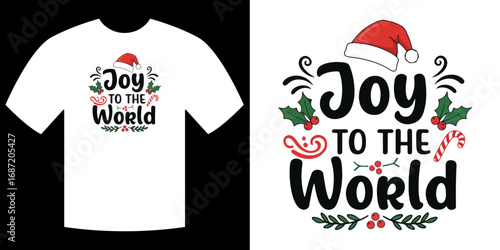 Set of Four Christmas Designs: Jingle Bells, Candy Canes, and "Joy to the World"

