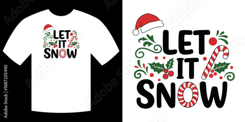 Set of Two Christmas Designs: "Let It Snow" with Holly & Jingle Bells with "Jingle All the Way"

