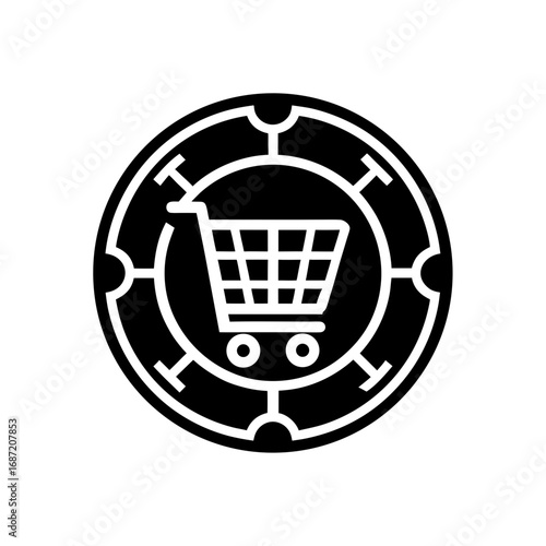 e commerce platform monotone icon in powerpoint 