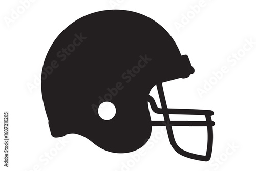 American Football Helmet Silhouette Vector, football helmet flat icon, Helmets black Clip art
