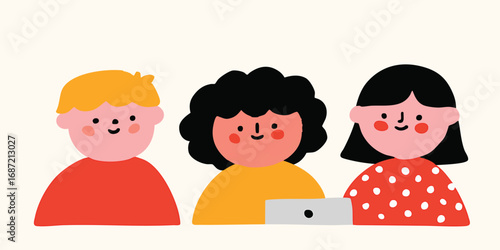 Three adorable illustrated ...