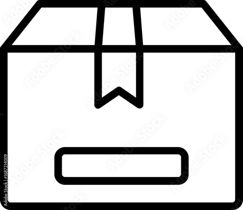 Minimalistic Outline  Package Box Delivery
