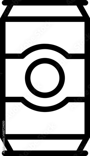 Beer can vector line icon