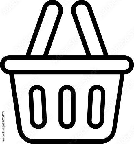 Simple Basket Vector Icon