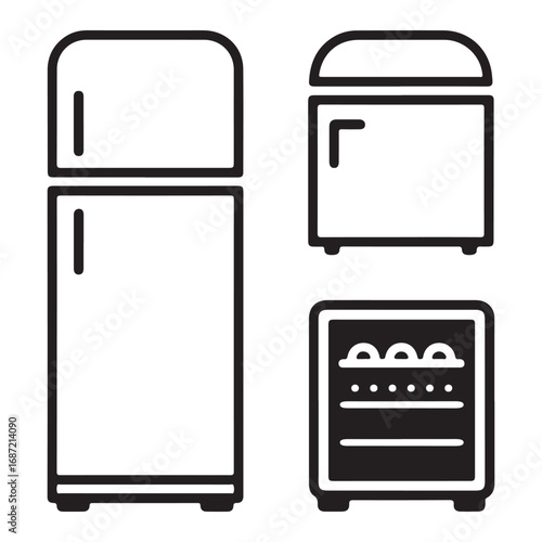Home cooling appliance vector
