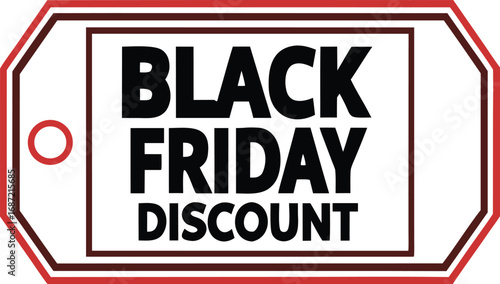 Black Friday price tag. Vector price and sale tag isolated on transparent background