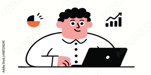 A diligent worker, absorbed...