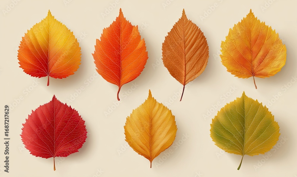 Obraz premium Autumn leaves in various colors
