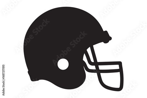 American Football Helmet Silhouette Vector, football helmet flat icon, Helmets black Clip art