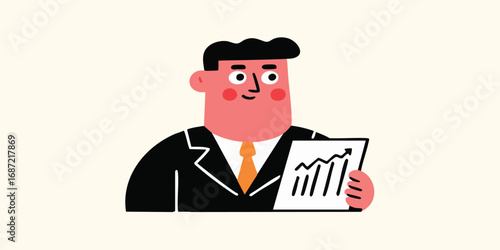 A sharp businessman reviews performance data, his gaze fixed on the upward trend. A visual testament to analytical expertise and strategic planning.