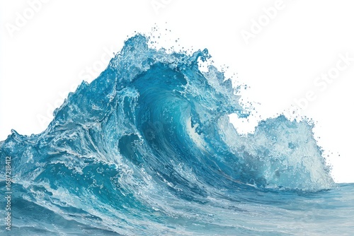 Fototapeta Naklejka Na Ścianę i Meble -  Powerful ocean wave crashing