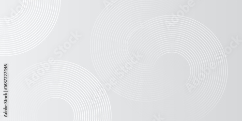 Abstract white glowing geometric lines on gray background design modern simple