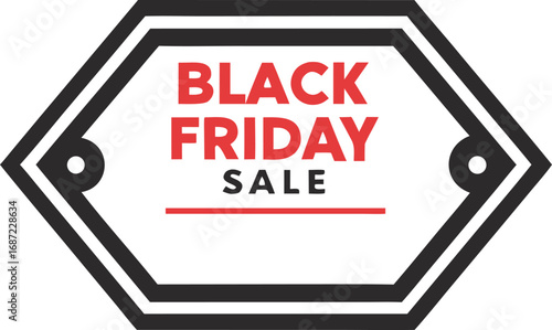 Black Friday price tag. Vector price and sale tag isolated on transparent background