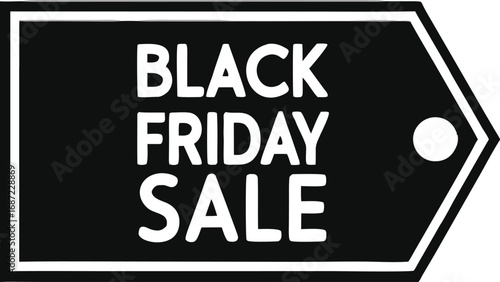 Black Friday price tag. Vector price and sale tag isolated on transparent background