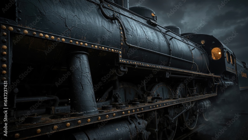 Naklejka premium old steam locomotive