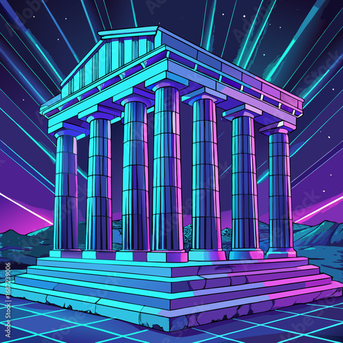 columns in the night