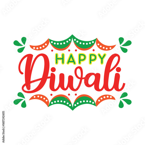 Happy Diwali with Elegant Script Typography Enhanced