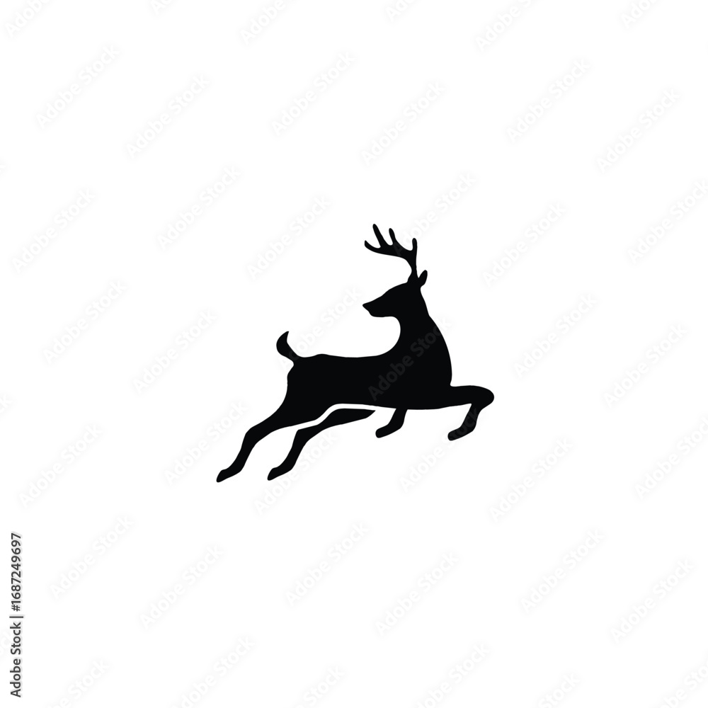 Obraz premium deer silhouette vector