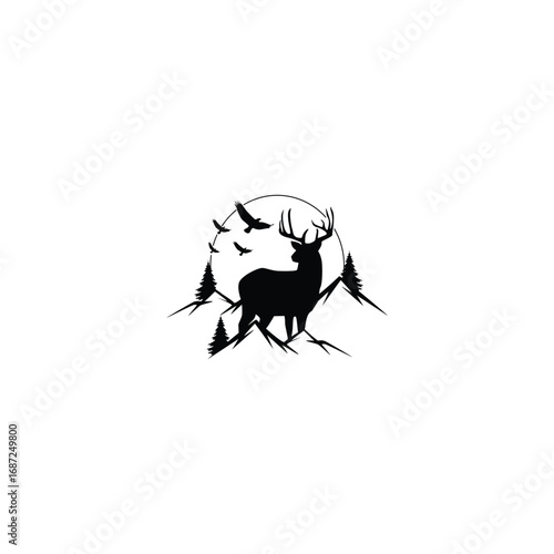 deer silhouette vector