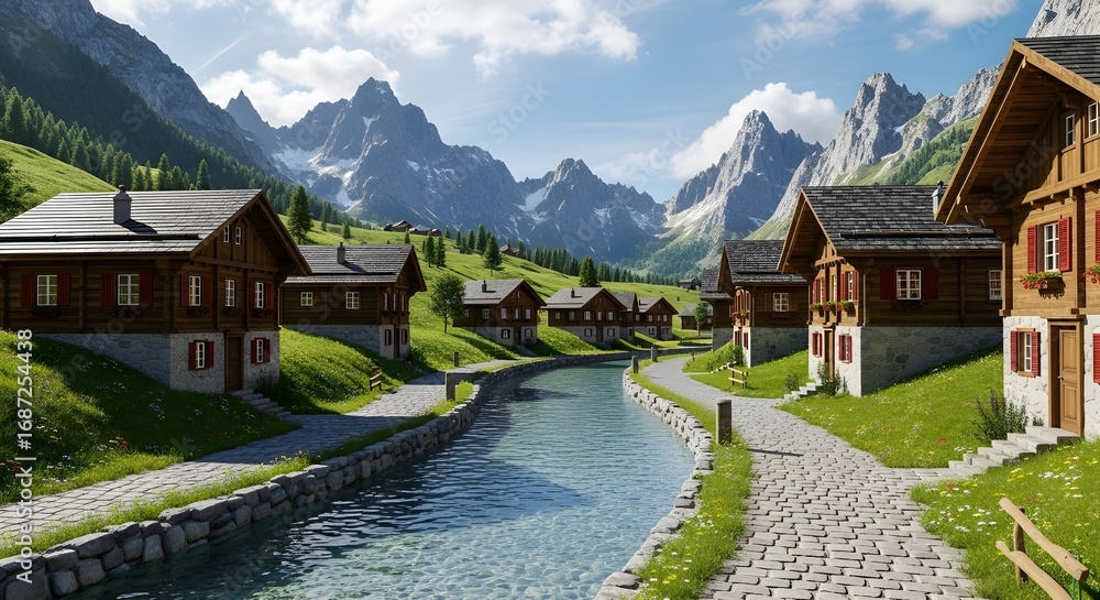 Naklejka premium Alpine Serenity