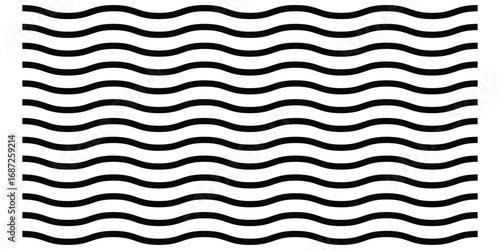  Dark vector wavy line set. Background line icon set. Isolated ornament graphical vector icons. Decoration pattern line.  Modern artistic design. Zigzag isolated line set on white background. 