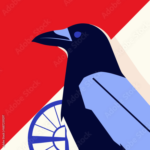 vector illustration of an abstract bird