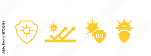 UV protection icon vector illustration UV protection icon in flat style.