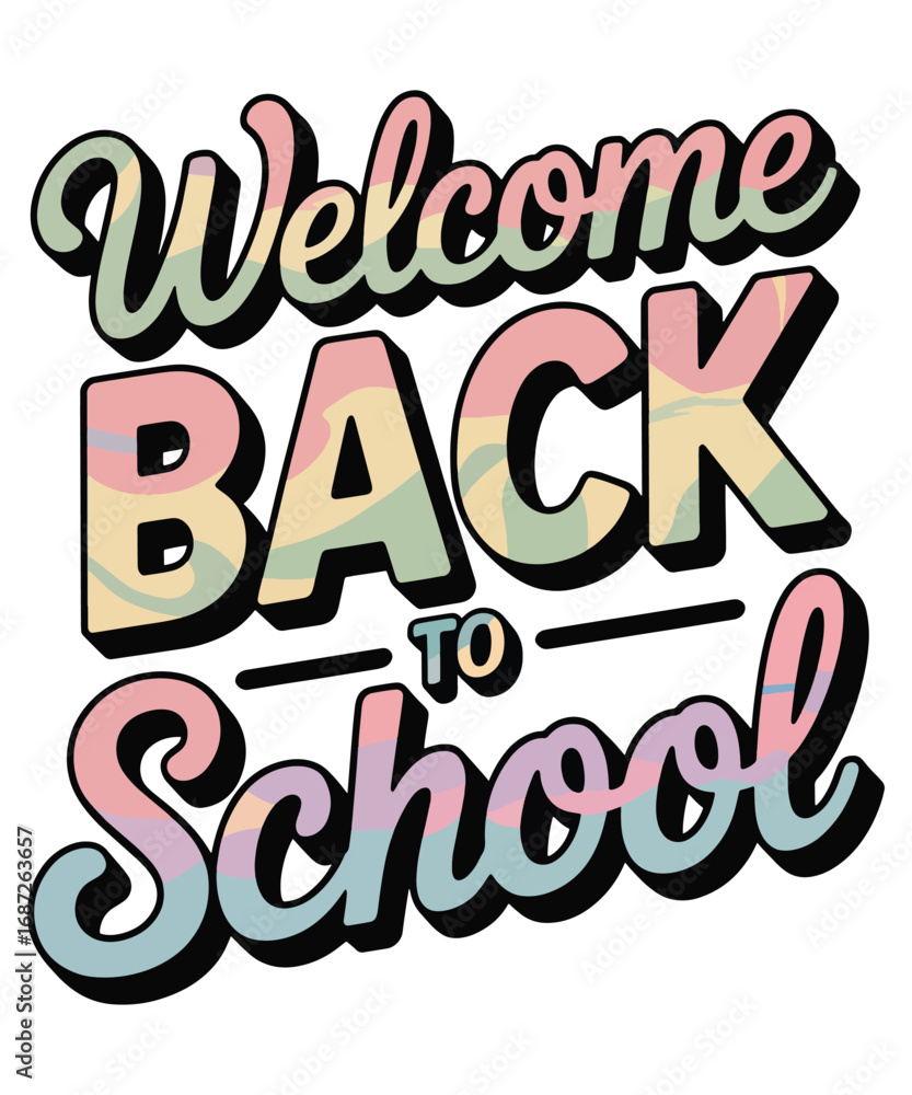 Obraz premium Back to School Printable T Shirt Design