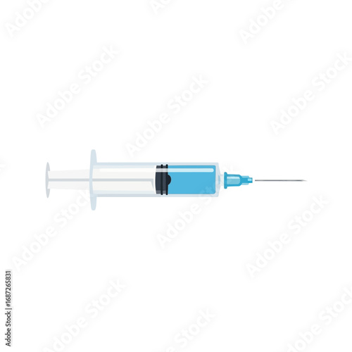 Simple Syringe with Blue Liquid