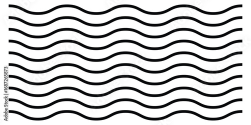 Zigzag isolated line set on white background.  Dark vector wavy line set. Background line icon set. Isolated ornament graphical vector icons. EPS 10. 