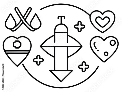 Medical and healthcare icons set,Professional medical icons set for healthcare innovation and digital health solutions