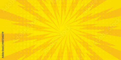 Retro comic rays yellow dots background. eps 10