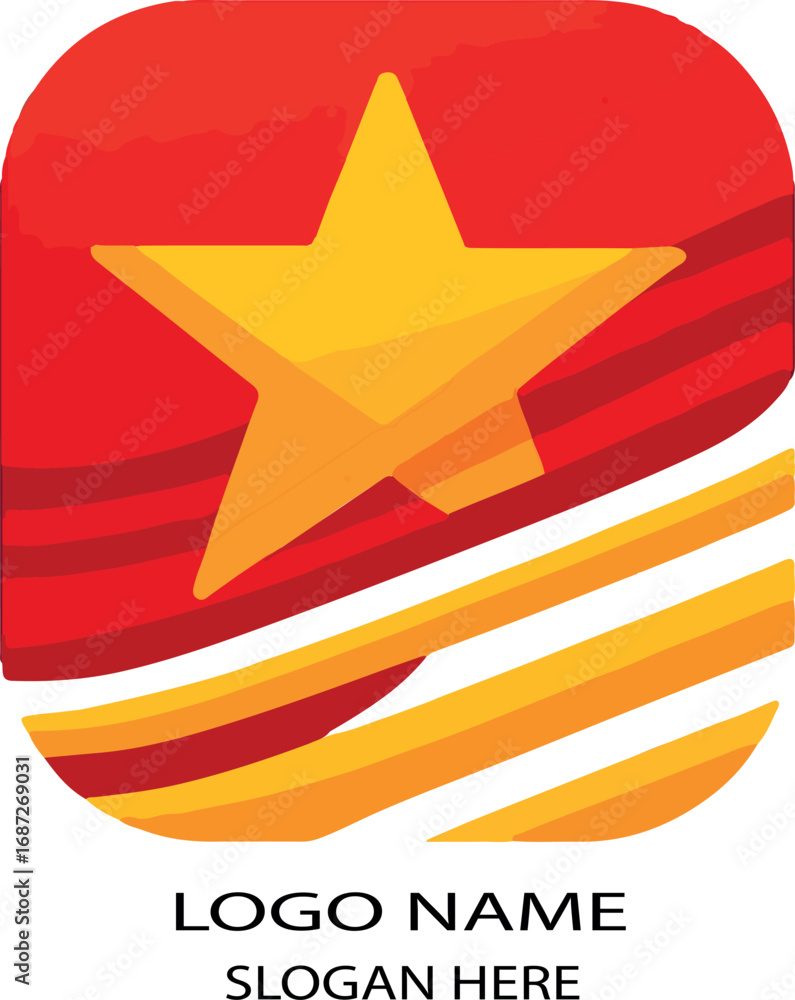 Obraz premium Vietnam flag logo icon vector white background .