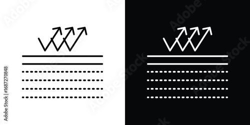 Wrinkles face reflection icon design elements pack. Vector symbols for UI Designs