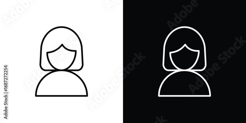 Student Girl icon design elements pack. Vector symbols for UI Designs