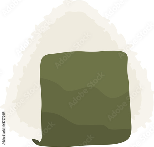 Illustration of Japanese Onigiri Rice Ball