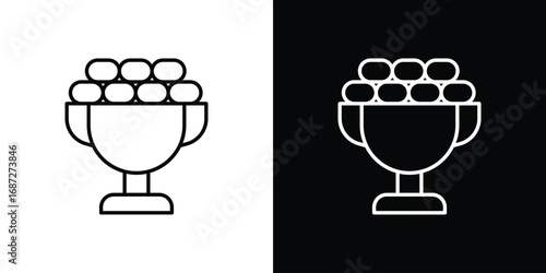 Ramadan breakfast icon design elements pack. Vector symbols for UI Designs