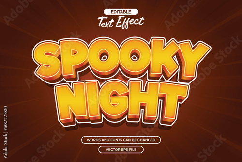 Spooky night editable text effect 