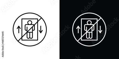 No elevator sign design elements pack. Vector symbols for UI Designs