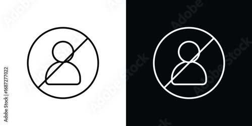 No account sign design elements pack. Vector symbols for UI Designs
