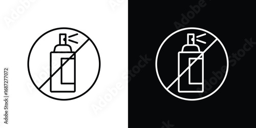 No aerosol spray sign design elements pack. Vector symbols for UI Designs