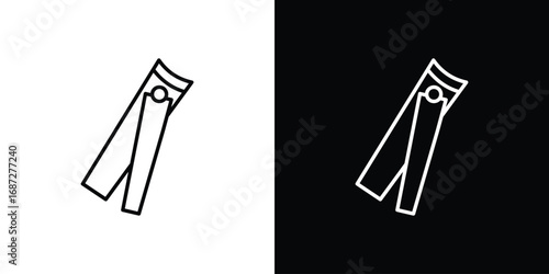 Nail clipper icon design elements pack. Vector symbols for UI Designs