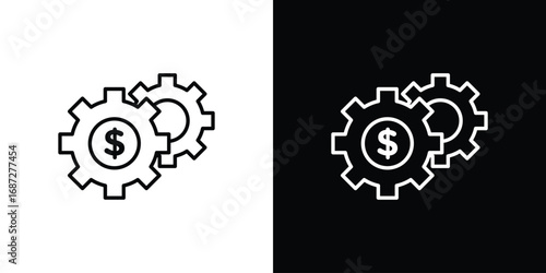 Money processes icon design elements pack. Vector symbols for UI Designs