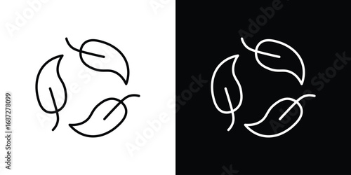 Leaves eco recycle icon design elements pack. Vector symbols for UI Designs