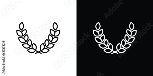 Laurel wreath icon design elements pack. Vector symbols for UI Designs